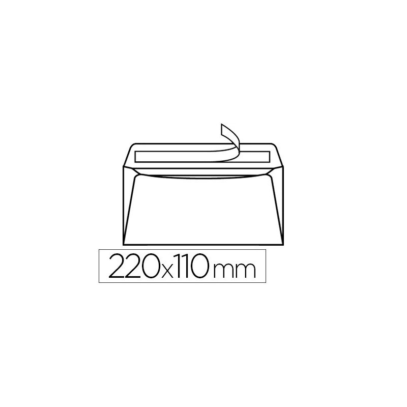 Enveloppe gpv green erapure recyclée dl 110x220mm 90g bande auto-adhésive boîte 500 unités