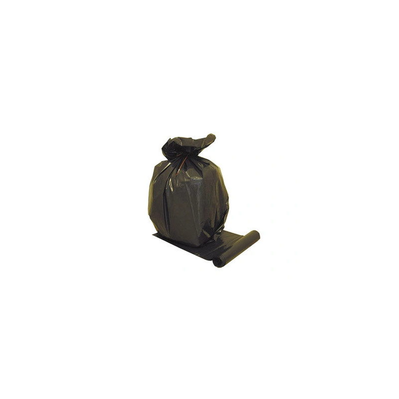 Sac poubelle polyéthylène basse densité standard 100l 35 microns coloris noir paquet 20 unités