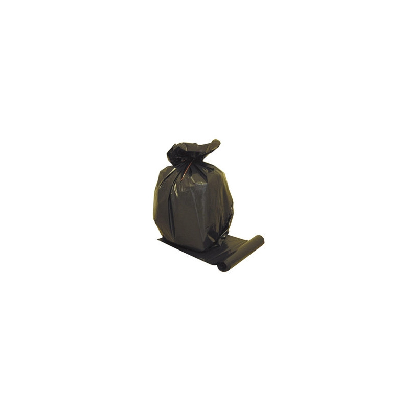 Sac poubelle polyéthylène basse densité standard 160l 52 microns coloris noir paquet 20 unités