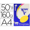 Papier couleur clairefontaine trophée personal paper pack a4 160g/m2 jaune soleil 50 feuilles couleurs intenses