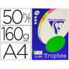 Papier couleur clairefontaine trophée personal paper pack a4 160g/m2 vert menthe 50 feuilles couleurs intenses