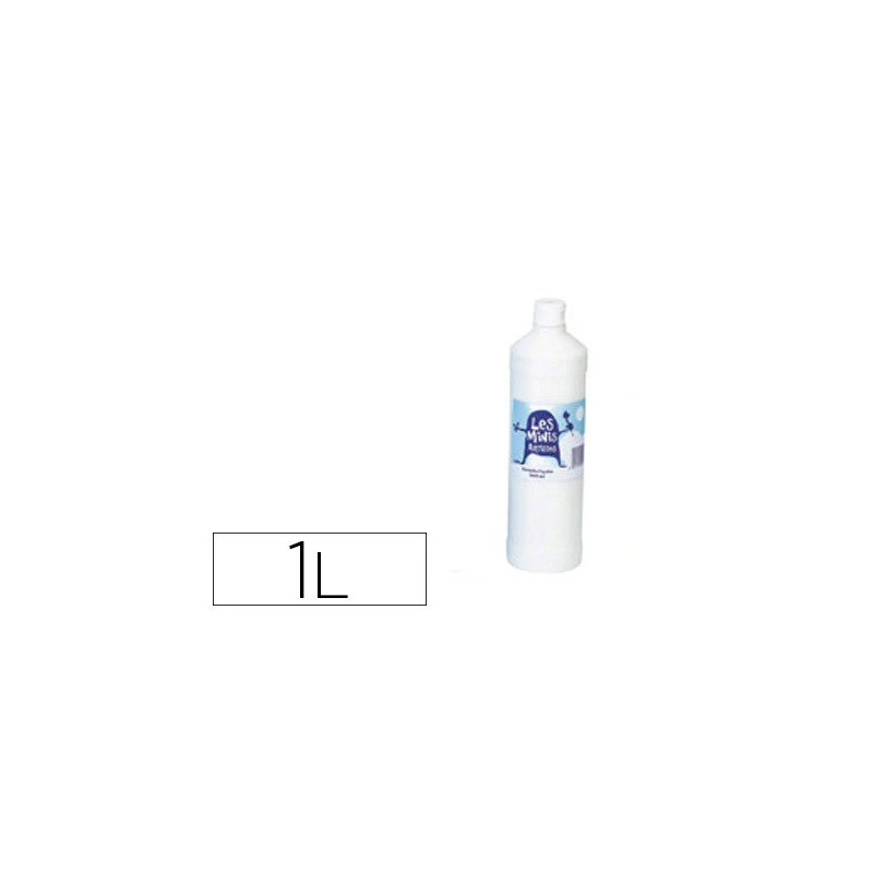 Gouache mini artistes économique ultra-lavable prête à l'emploi épaisse onctueuse coloris blanc flacon 1000ml
