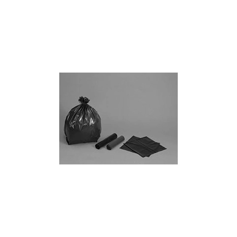 Sac poubelle polyéthylène basse densité renforcé 30l 30 microns coloris noir paquet 20 unités