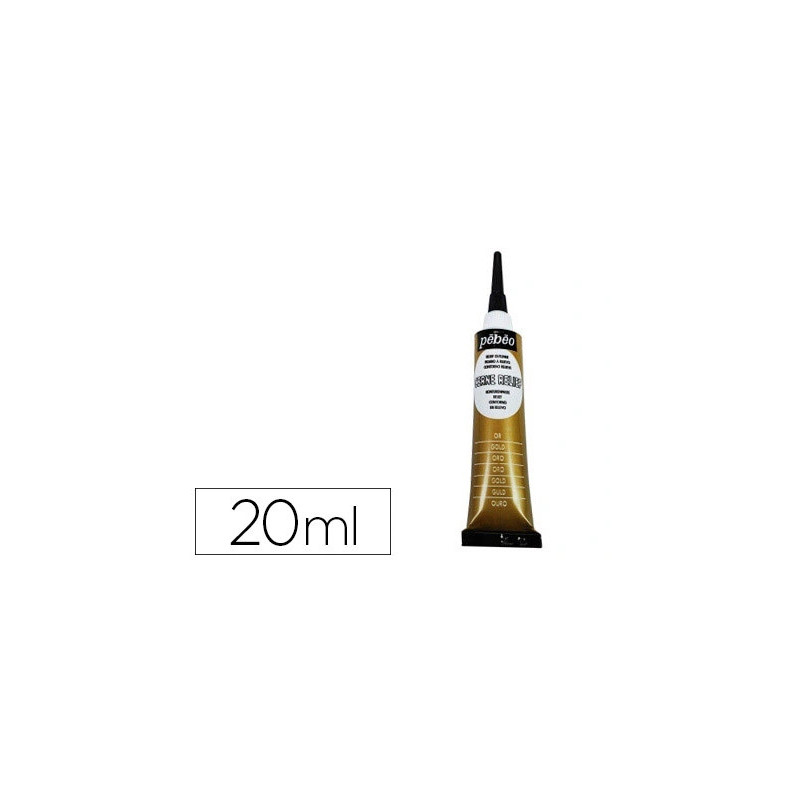 Cerne relief pébéo peinture vitrail coloris or tube 20ml