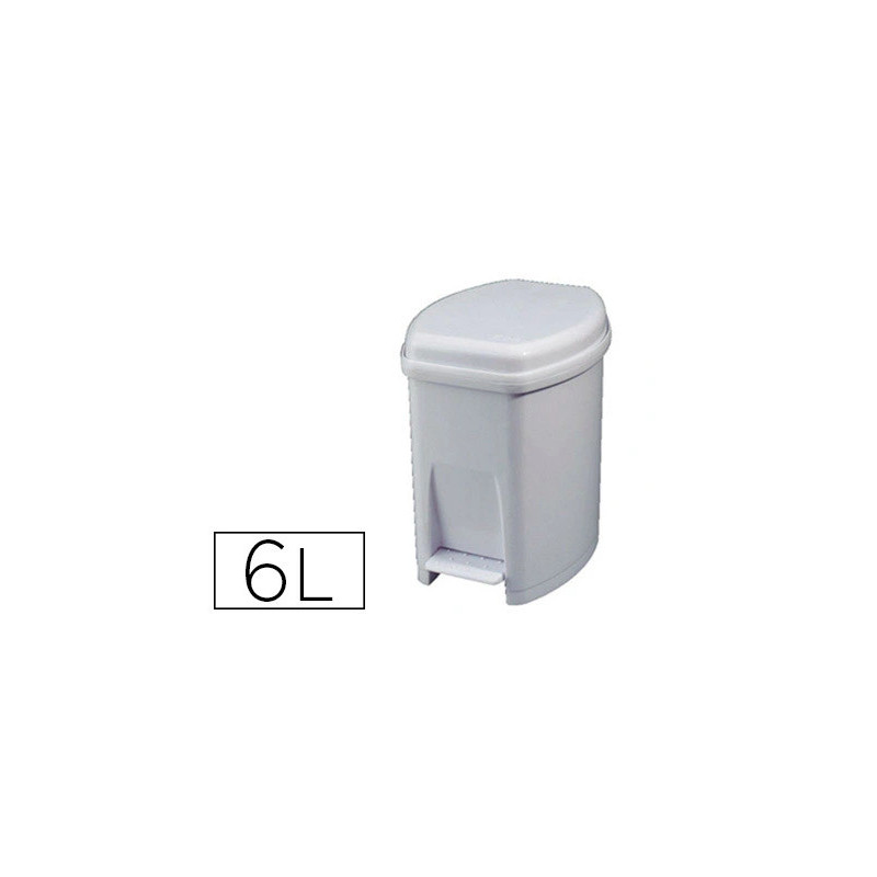 Poubelle pédale plastique seau intérieur 6l 270x215x265mm