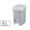 Poubelle pédale plastique seau intérieur 6l 270x215x265mm
