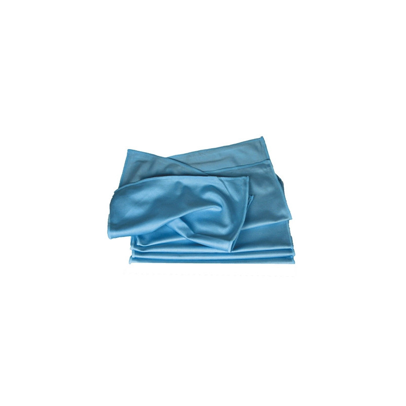Lavette microfibre bleue spécial vitres résultat parfait sans traces paquet 5 unités