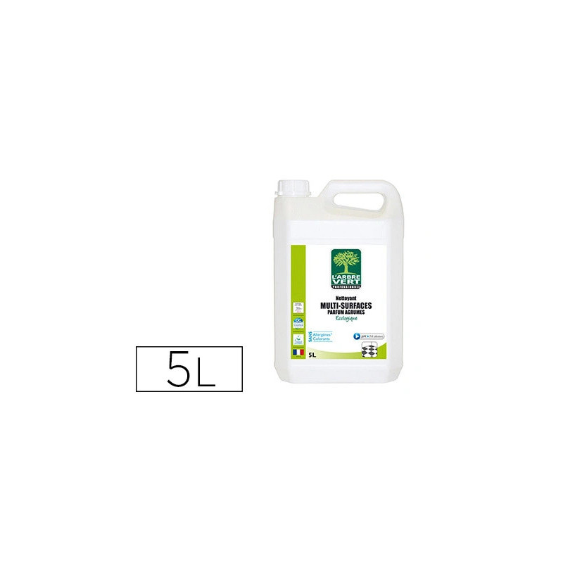 Nettoyant arbre vert multi-usages concentré diluer inox émail carrelages aluminium sols vitrifiés bidon 5l