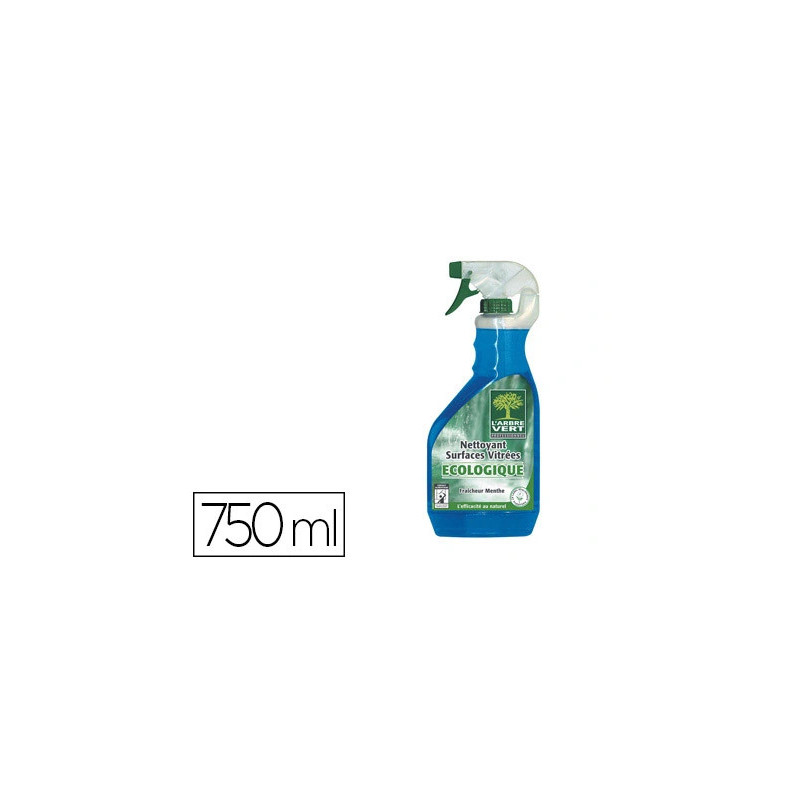 Nettoyant arbre vert écologique surfaces vitrées étagères en verre miroirs bureau table porte poignées spray 750 ml