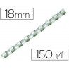 Anneau plastique à relier fellowes dos rond capacité 150f 19mm diamètre 300mm longueur coloris blanc boîte 100 unités
