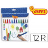 Feutre coloriage jovi mine 14mm longueur 135mm pointe large pochette 12 unités