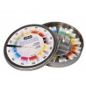 Aquarelle pébéo 1 pinceau aquarelle boîte en métal ronde 12 demi-godets