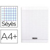 Cahier piqué clairefontaine couverture polypropylène transparente a4+ 24x32cm 96 pages 90g séyès incolore