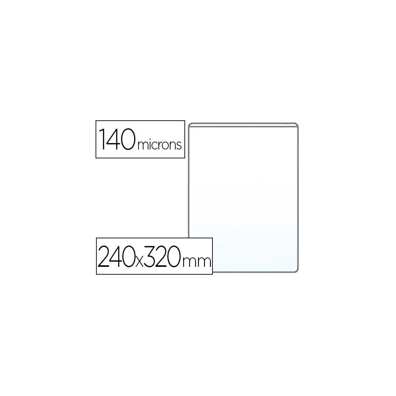 Étui protection elba pvc transparent 15/100e 240x320mm ouverture haut découpe coup de pouce