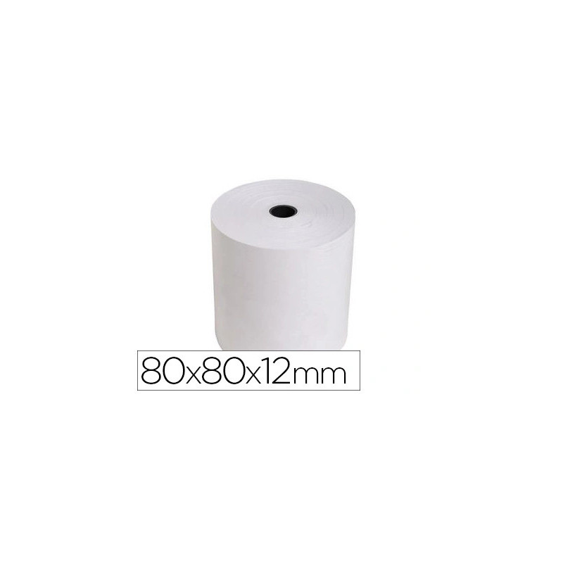 Bobine thermique exacompta sans bisphénol a 80x80mm mandrin 12mm