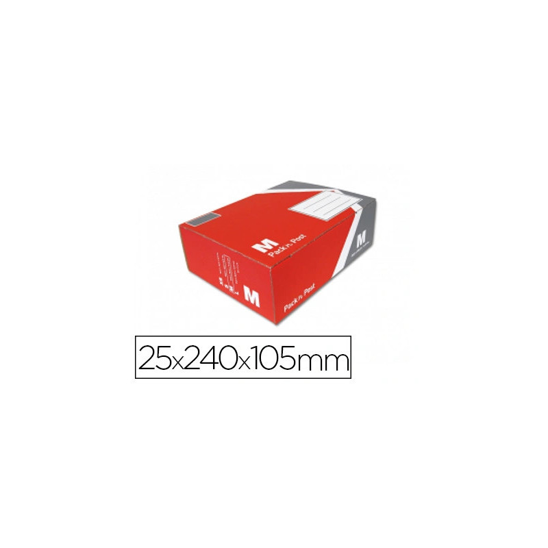 Boîte expédition postale gpv pack'n post 325x240x105mm taille m emplacement précasé livrée plat