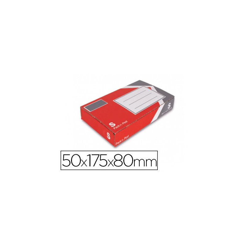 Boîte expédition postale gpv pack'n post 250x175x80mm taille s emplacement précasé livrée plat