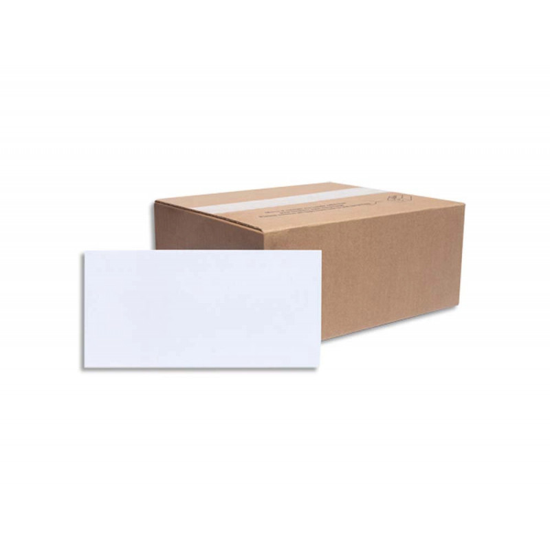 Çnveloppe blanche la couronne office dl 110x220mm 80g adhésive ouverture facile boîte 500 unités