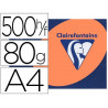 Papier couleur clairefontaine trophée multifonction a4 80g/m2 couleurs fluorescentes orange fluo paquet 500 feuilles