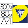 Papier couleur clairefontaine trophée multifonction a4 80g/m2 couleurs fluorescentes jaune fluo paquet 500 feuilles