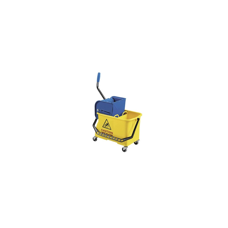 Seau lavage spider plastique double compartiment presse latérale compact 4 roulettes multidirectionnelles