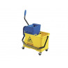 Seau lavage spider plastique double compartiment presse latérale compact 4 roulettes multidirectionnelles