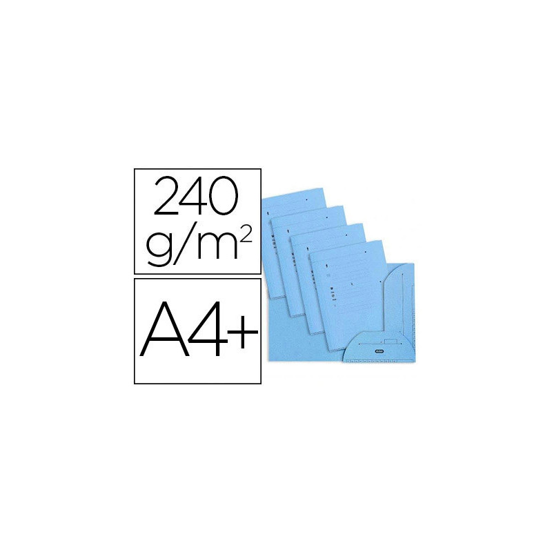 Chemise kraft oxford kraft 240g 235x320mm armoire et caisse 2 rabats intérieurs indexationcoloris bleu pastel pack 25un