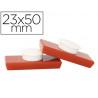 Aimant super-puissant safetool rectangulaire puissance 2100g 23x50mm coloris rouge étui 2 unités b 1148-02