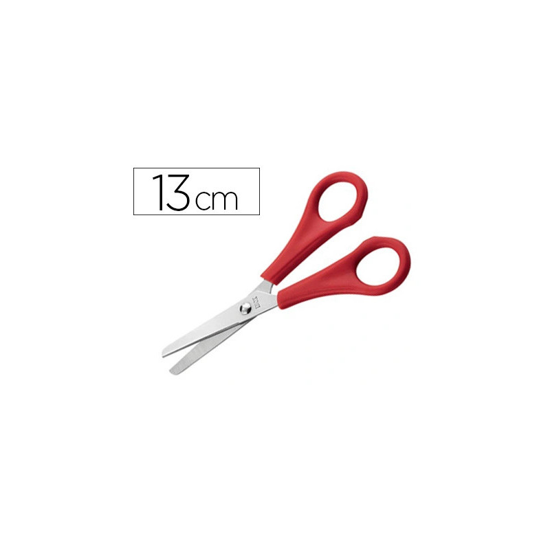 Ciseaux écolier économique bouts ronds lames graduées inox gauchers 13cm