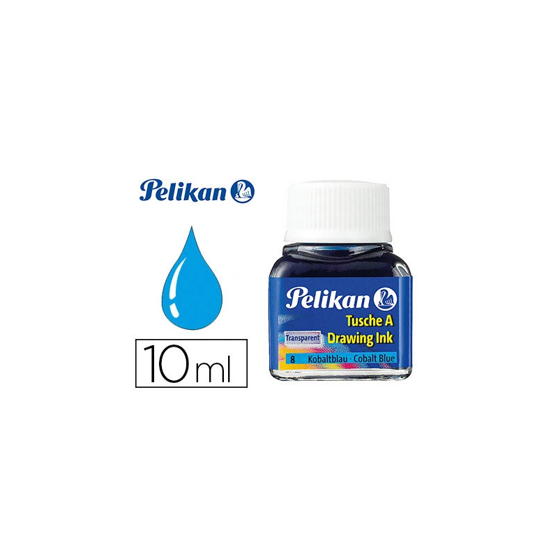 Encre de chine pelikan tire-lignes plumes dessinateur pinceaux couleur bleu cobalt flacon 10ml