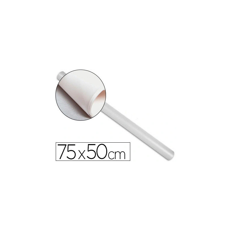 Papier de soie maildor 50x75cm 18g/m2 unicolore blanc rouleau 24f