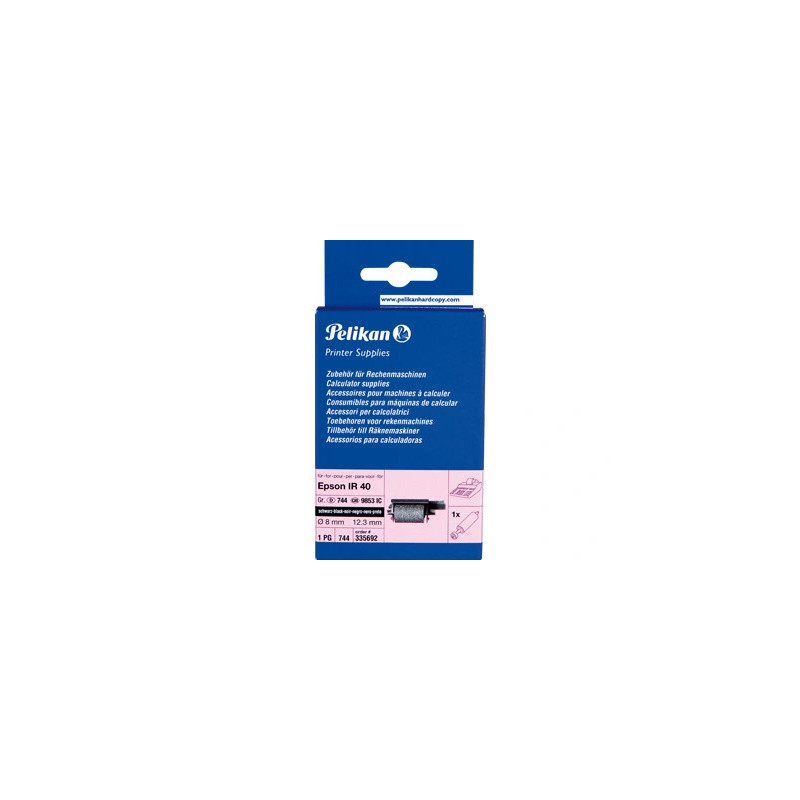 Ruban encreur pour calcu latrices ir 40 couleur noir blister de 5
