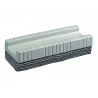 Brosse jpc tableau blanc corps plastique 10 lamelles feutres détachables 14,4x5,5cm