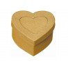 Boîte en carton à décorer forme coeur rangement photos 7.5x7.5x4cm