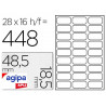 Étiquette adhésive apli agipa multi-usage 48.5x30mm laser jet d'encre formats paramétrés étui a5 256 unités