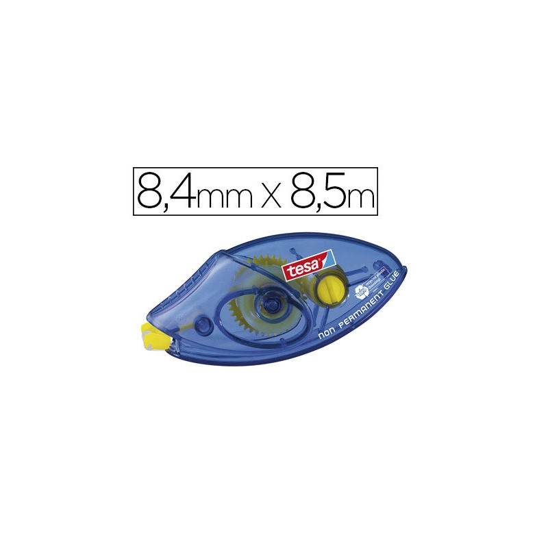 Colle tesa roller jetable adhésion temporaire ergonomique ruban haute qualité plastique emballage recyclé 8.4mmx8.5m