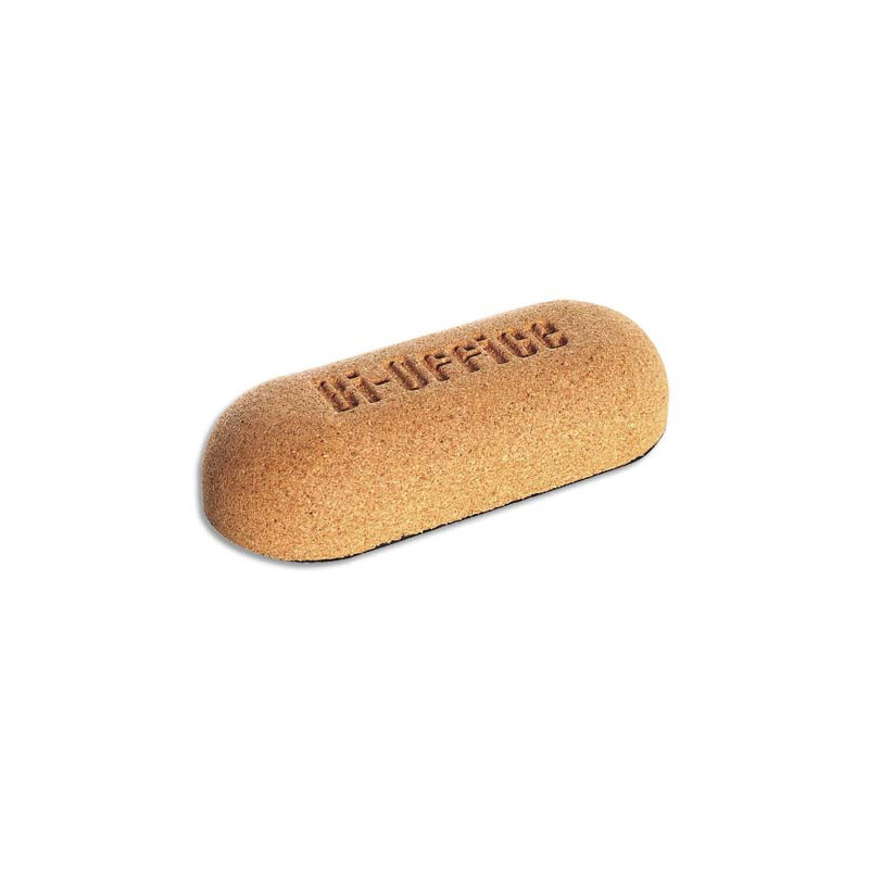 BI-OFFICE Brosse magnétique corps en Liège, livrée avec 3 recharges - Dim : L12 x H2,7 x P5 cm