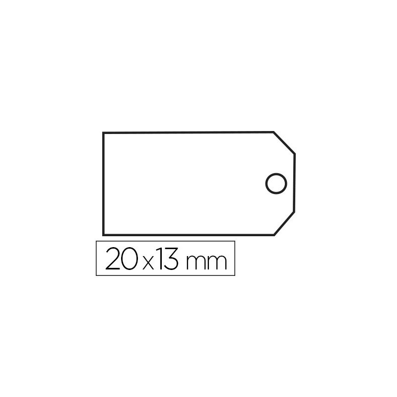 Étiquette à fil apli agipa 13x20mm cartonnette blanche fil blanc coton paquet 200 unités