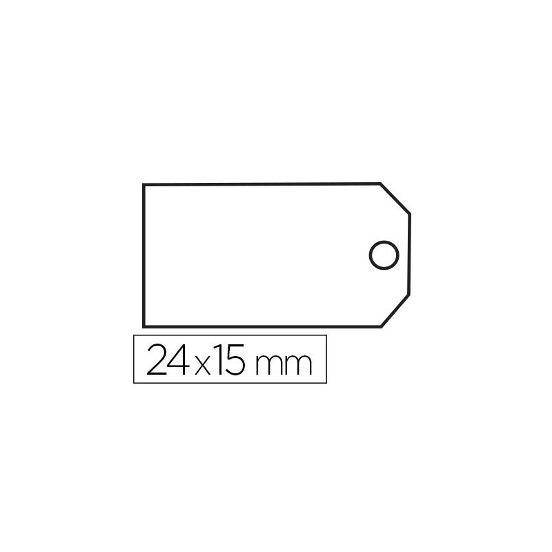 Étiquette à fil apli agipa 15x24mm cartonnette blanche fil blanc coton paquet 200 unités