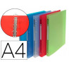 Classeur exacompta chromaline 4 anneaux 15mm a4 polypropylène dos 20mm coloris assortis