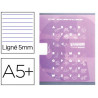 Cahier clairefontaine maternelle couverture carte offset 17x22cm 32 pages 16 double ligne 5mm/16 unies 90g violet