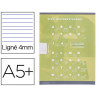Cahier clairefontaine maternelle couverture carte offset 17x22cm 32 pages 16 double ligne 4mm/16 unies 90g vert