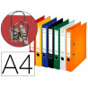 Classeur levier esselte chromos plus a4 pp griffes blocage dos 50mm grand porte-étiquette coloris classiques assortis