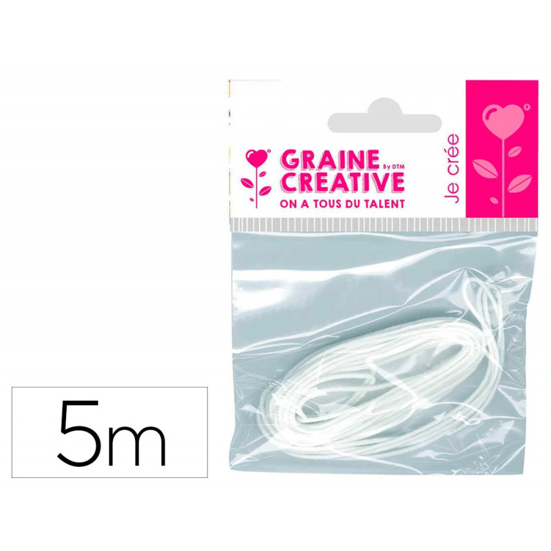 Mèche pour bougies graine créative 5m coton coloris blanc
