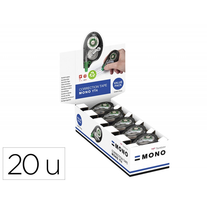Presentoir tombow correcteur ctyt420 ruban 4,2mmx10m 20 unites