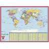 Sous-main bouchut grandrémy cartonné support anti-glisse carte monde 550x405mm