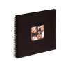 Album photos walther spirale fun vinyle 300x300mm 50f 200 photos 10x15cm spirale métal noir feuillets noirs coloris noir