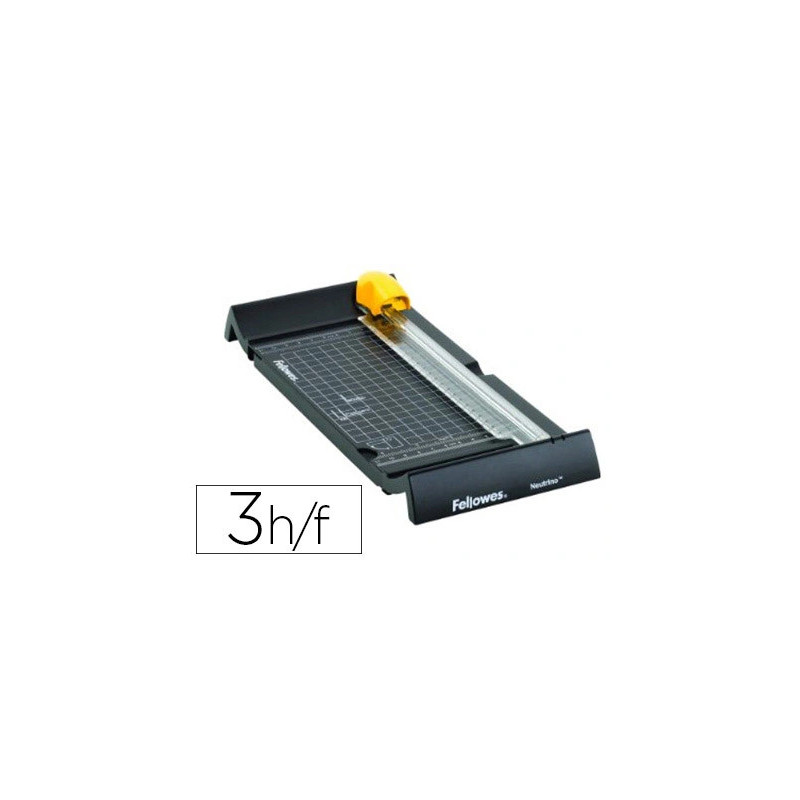 Rogneuse fellowes mini neutron a5 capacité 5f safecut réglette téléscopique a4 paysage longueur coupe 240mm
