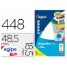 Étiquette adhésive apli agipa multi-usage 48.5x18.5mm laser jet d'encre formats paramétrés étui a5 448 unités