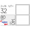 Étiquette adhésive apli agipa multi-usage 80x140mm laser jet d'encre formats paramétrés étui a5 32 unités